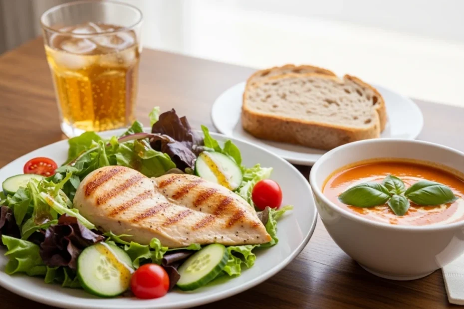 Almoço completo simples e delicioso